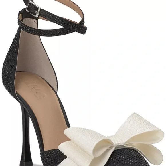 INC International Concepts Black and Cream Heels - Picture 1 of 3